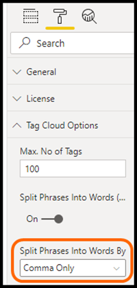 Customizing the xViz tag cloud visual to give me phrases in my cloud